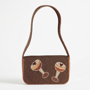 Handmade Mushroom Beaded <b>Shoulder</b> <b>Bag</b> <b>Women</b> Turquoise Forest Flap Evening Clutch Underarm Handbag Purse - Product Image 3