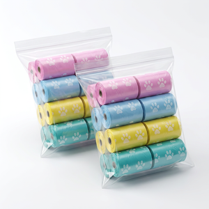 HANSEN Factory Dog Accessories Custom Logo OEM Manufacturer Printed Plastic Dog Poop <b>Bags</b> Dispenser Easy Tear Perforation - Product Image 2