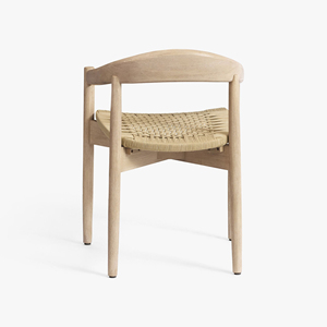 Mesa de Jardín de Teca Resistente y 6 Sillas, Diseño Moderno de Muebles para Exteriores, Juego de Comedor de Madera Estilo Restoration Hardware - Lacon - Product Image 4