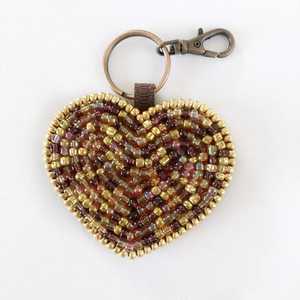 Handmade Beaded Doll Face Keychain Round Woven Acryl <b>Charm</b> Classic Style Coin Holder Wedding Accessory - Product Image 6