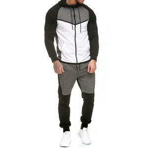 ชุดวอร์มแร็กแลนพรีเมียมสำหรับผู้ชาย |   ชุดวอร์มสีดำออบซิเดียนและสีเทาเฮเทอร์แบบคัลเลอร์บล็อก |   ชุดวอร์มออกกำลังกายสำหรับยิมในเมือง - Product Image 5