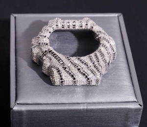 DW6900 Custom Luxury Watch Frosted Steel <b>Case</b> Mod Edition Iced Out CasiOak Style DW6900 Premium Custom Mod Watch - Product Image 2