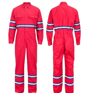 Combinaison de travail en coton personnalisée avec logo, bleu, orange, jaune, antibactérienne, uniforme pour ouvriers du bâtiment - Product Image 3