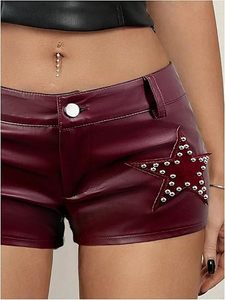Factory Direct Custom Women Latex Leather Bodysuit and Mini Skirt Set Tight Fit PU Leather Clubwear Nightwear Party Outfit - Product Image 4