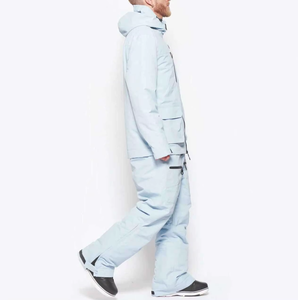 Combinaison de ski une pièce, combinaison de neige avec capuche et fourrure, imperméable, combinaison de snowboard, vêtements de sport d'hiver pour le ski - Product Image 3