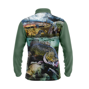 Camisetas de Pesca Sublimadas con Estampado Personalizado de Alta Calidad para Hombre, Camisetas Polo con Estampado Digital Personalizado - Product Image 4