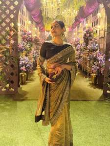 Sari Indio de Moda, Bellamente Diseñado, de Primera Calidad para Mujer, para Fiestas y Bodas, Listo para Usar en Invierno, el Más Vendido de Bollywood - Product Image 2