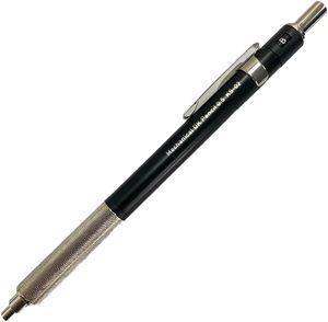 Crayon de dessin en plastique KITERA KS-02 0,5 mm |   Pointe rétractable à double frappe |   Poignée moletée |   Bleu/Doré |   Utilisation au bureau et à l'école |   Fabriqué - Product Image 1