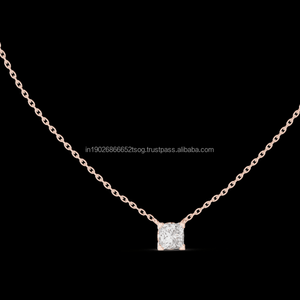 Luxury Fine Jewelry Square Shape Gemstone Pendant 925 Sterling <b>Silver</b> Zircon Stones <b>Necklace</b> for Women - Product Image 1