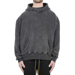 Wholesale High Quality Men's Acid <b>Washed</b> Pullover Hoodie Custom Made New Style Custom Print Pattern Fleece Material for Winter - Product Image 1