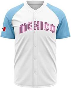Customized Printed Breathable Mexico <b>Baseball</b> Jersey Shirts Quick Dry Unisex Summer - Product Image 3