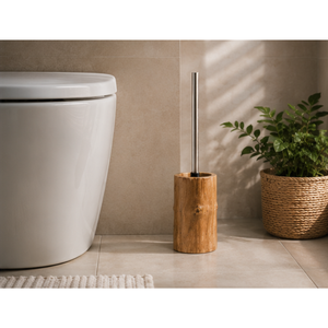 ชุดอุปกรณ์ห้องน้ำไม้สักแท้ ARTERRA พรีเมียม ครบชุด พร้อมที่ใส่สบู่เหลว ที่ปั๊มสบู่เหลว และที่ใส่แปรงขัดห้องน้ำ สำหรับโรงแรม - Product Image 5