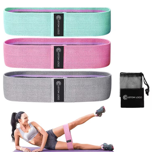 Custom Eco-Friendly Polyester Fabric Resistance Bands Set Medium/<b>Light</b>/Heavy Resistance for Hip <b>Circles</b> Squat Glute Training for - Product Image 3