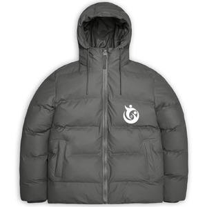 Chaqueta Bomber de Invierno con Estampado por Sublimación, Capucha, Cuello Alto, Logotipo Frontal, Corte Ajustado - Product Image 5