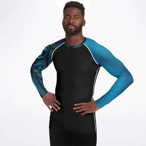 Unisex Long Sleeve MMA Rash Guards Compression Shirt Quick Dry Breathable UPF50+ Custom OEM Sportswear Karate MMA/BJJ <b>Rashguards</b> - Product Image 6