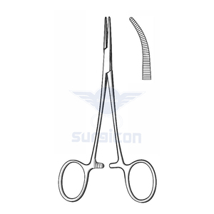 Pinzas Micro Halsted de 12.5 cm (5 Pulgadas), Curvas, Extra Delicadas, de Acero Inoxidable Premium, Hemostáticas, para Microcirugía Plástica - Product Image 1
