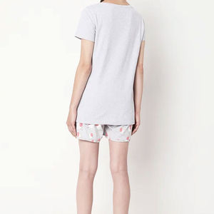 Conjunto de Verano de Alta Calidad para Mujer, Camiseta de Manga Corta y Pantalones Cortos de Algodón Estampado Transpirable, Nueva Llegada, Precio Económico, OEM - Product Image 3