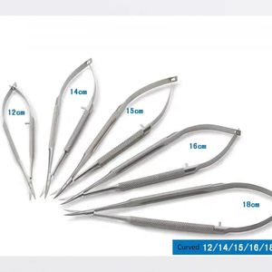 Micro-ciseaux Castroviejo droits 8 cm avec poignée à ressort, instrument chirurgical ophtalmique CE OEM - Product Image 4
