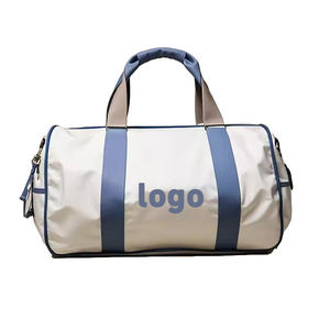Custom Logo Canvas Travel Duffel <b>Bag</b> Lightweight Polyester Lining Zipper <b>Weekender</b> Overnight Carry Hand <b>Bag</b> for <b>Men</b> Women - Product Image 4