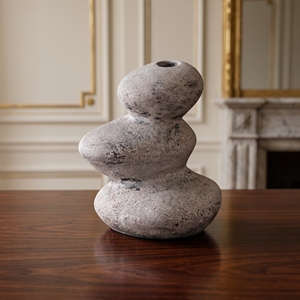 Jarrón de Cerámica Hecho a Mano para Mesa, Acabado Mate, Diseño Rústico, 100% Artesanal, Textura Similar a Piedra, Cesta Decorativa para el Hogar, Estilo Bali - Product Image 2