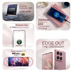 Pantone Zephyr Edition 5G Smartphone de haute qualité avec stockage de 256 Go 8 Go de RAM Connectivité rapide Dimensity 7400 Processeur d'énergie - Product Image 5