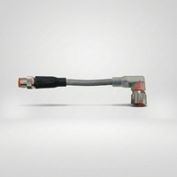 Connecteur de câble M12 personnalisé avec indicateur LED, 4 broches, 5 broches, étanche, mâle/femelle, pour capteur, actionneur, automatisation industrielle