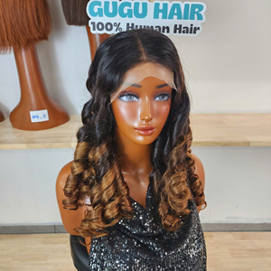 Wholesale Raw Vietnamese Human Hair Glueless Bouncy Curly Full Lace Front <b>Wigs</b> Human Hair Lace Frontal <b>Wigs</b> for Black Women - Product Image 2