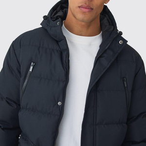 Chaqueta Larga Acolchada con Capucha para Hombre – Abrigo Térmico de Invierno Estilo Parka – Chaqueta Gruesa Acolchada con Capucha para Hombre – Para Clima Frío - Product Image 2