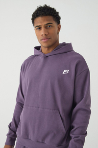 Sweat-shirt thermique surdimensionné personnalisé en tissu côtelé, à épaules tombantes, coupe ample, doublé, design hiver, épais, 100 % coton molletonné - Product Image 2
