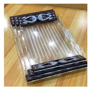 ถาดเสิร์ฟอาหารอะคริลิกสำหรับตกแต่งเปลือกหอยมุก2ชิ้นถาดเสิร์ฟร้อน - Product Image 3