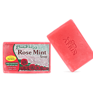 Jabón Afrin Rose Mint, Barra de Baño Herbal Enriquecida con Aceites Esenciales para Todo Tipo de Piel, Fórmula Refrescante y Enfriadora - Product Image 4