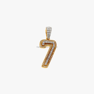 Vente en gros Pass Diamond Tester Moissanite A-Z Initial Pendentif 925 Sterling Silver Iced Out Bijoux Hip Hop Lettre Pendentif pour Hommes - Product Image 3