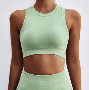 Soutien-gorge de sport pour femme en promotion – Haute qualité, extensible dans 4 directions, respirant, écologique, élasticité moyenne, XS personnalisable à l'avant - Product Image 3