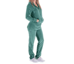 Sudadera con Capucha de Forro Polar Gris Sólido, Transpirable, Informal, para Mujer, con Logotipo Frontal - Product Image 4