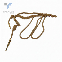 Aiguillette tressée artisanale haut de gamme en fil de bullion avec embouts métalliques pour usage cérémoniel et extérieur