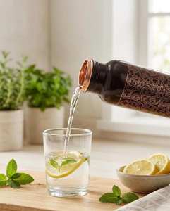 Bouteille en cuivre pure et solide, nouvelle et très vendue, pour la maison, l'école, le bureau, la salle de sport, l'extérieur, pour l'eau potable, en gros - Product Image 2