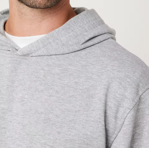 Conjunto Deportivo de Sudadera con Capucha Gris Melange para Hombre - Conjunto de Sudadera y Pantalones Deportivos Lisos con Logotipo Personalizado, Ropa Deportiva Informal de Dos Piezas - Product Image 5