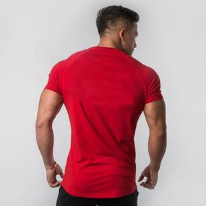 OEM vente en gros 95% coton 5% élasthanne hommes Slim Fit t-shirt plus long goutte ourlet incurvé col rond Muscle Fitness hommes Gym t-shirts - Product Image 2
