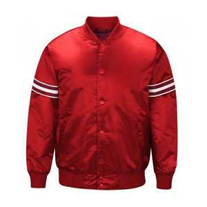 Custom Satin <b>Jacket</b> Men | Embroidered Patch Varsity Coach <b>Jacket</b> | Wholesale OEM Streetwear Bomber Satin <b>Jacket</b> Manufacturer - Product Image 2