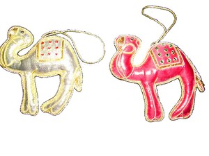 Adornos Colgantes Transparentes para Árbol de Navidad, Diseño de Elefante y Camello Bordado, Decoración Personalizada, Oferta 2026 - Product Image 4