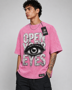 เสื้อยืดคอตตอนฟอกสีแบบวินเทจทรงโอเวอร์ไซส์สำหรับผู้ชาย รับผลิตเสื้อยืดแบบสตรีทแวร์ OEM ผู้ผลิตเสื้อยืดฟอกสีแบบวินเทจ - Product Image 5