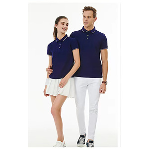 Men's <b>Blue</b> Short Sleeve <b>Polo</b> <b>Shirt</b> Solid Color Casual Style Button Design Regular Fit Breathable Fabric - Product Image 3