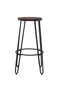 Retro Industrial Bar <b>Stool</b> Metal Frame Wooden Top Counter Height <b>Stool</b> for Home Kitchen Island Hotel and Bar - Product Image 4