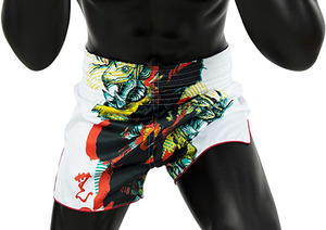 Shorts Elásticos Lisos al por Mayor – MMA, Kick Boxing, Muay Thai, Cintura Elástica, Ligeros, Directo de Fábrica, Etiqueta Personalizada - Product Image 3