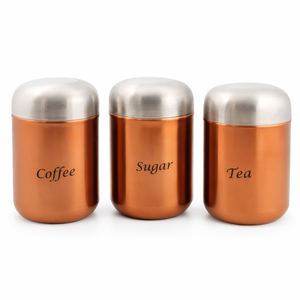 Stainless Steel Capsule Canister Set With Color Food Box Canister Set Spice <b>Jar</b> <b>Tea</b> <b>Coffee</b> Sugar - Product Image 1