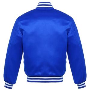 Blouson Bomber Décontracté en Satin pour Homme, Style Universitaire Baseball Letterman, pour Fans et Joueurs 2026 - Product Image 5