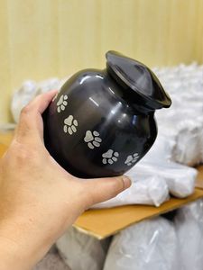 Pet Cremation <b>Urns</b> White Blue Silver Paw Print Design Customizable for <b>Cats</b> Dogs / Bulk Manufacturer Of Pet <b>Urn</b> Wholesale - Product Image 5