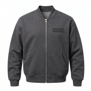 Veste bomber pour homme de qualité supérieure MALUZA INDUSTRIES, écologique, imperméable, doublée en polyester, chaude pour l'hiver, style aviateur, avec bordure côtelée - Product Image 1