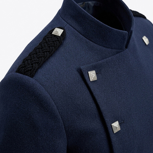 Chaqueta de doble botonadura azul marino para hombre, estilo kilt de las Highlands, con cuello alto y epaulettes, la más vendida - Product Image 5