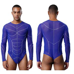 Ropa de baile latino para hombre, leotardo, mono para fiestas temáticas, actuaciones en escenario, competición de baile estándar - Product Image 1